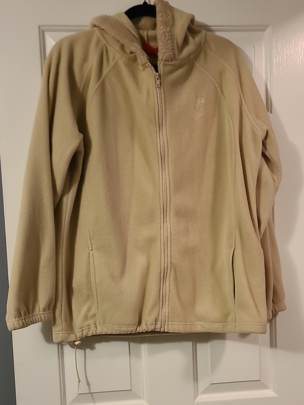 Zoey & Beth Tan Fleece Zip-Up Hooded Jacket Women's XL